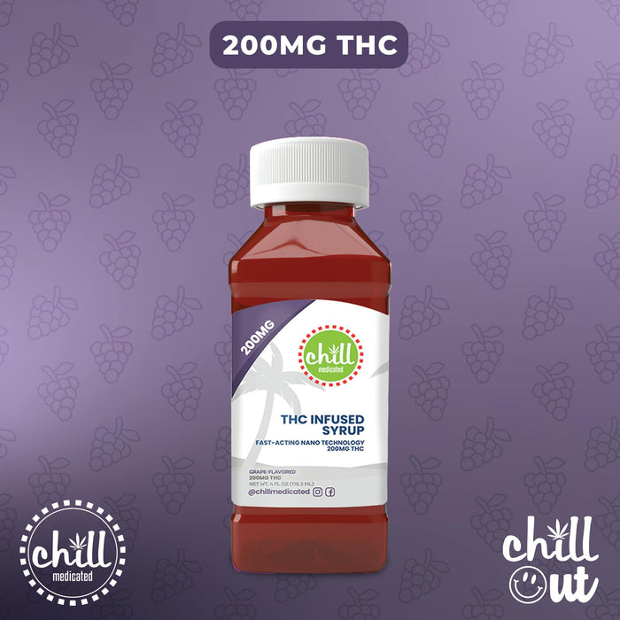 Chill Medicated | THC infused syrup | Grape | 200mg | -Monroe