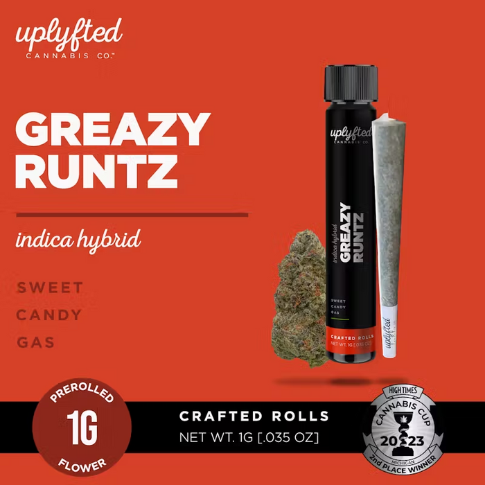 Uplyfted | 1g | Pre Roll | Greazy Runtz - MJ