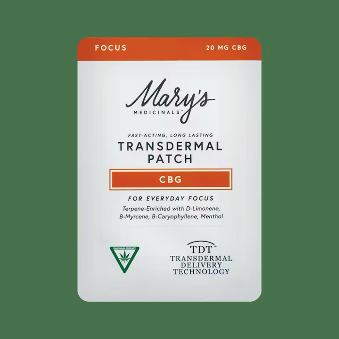 Mary's Medicinals | Focus | 20MG CBG Transdermal Patch|MJ