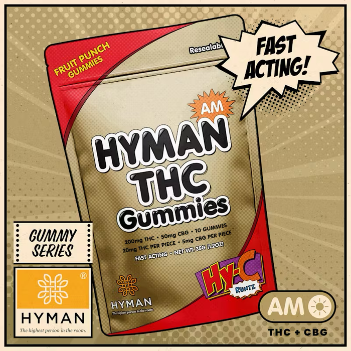 HY-C Runtz | AM • Fast Acting 200mg Gummies | HYMAN | REC|MJ