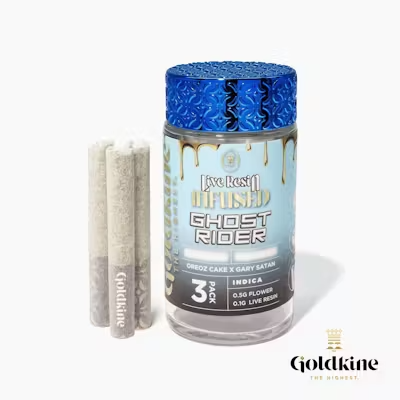 Goldkine | Ghost Rider | 3-Pack (.6g) Live Resin Infused Pre-Rolls|MJ