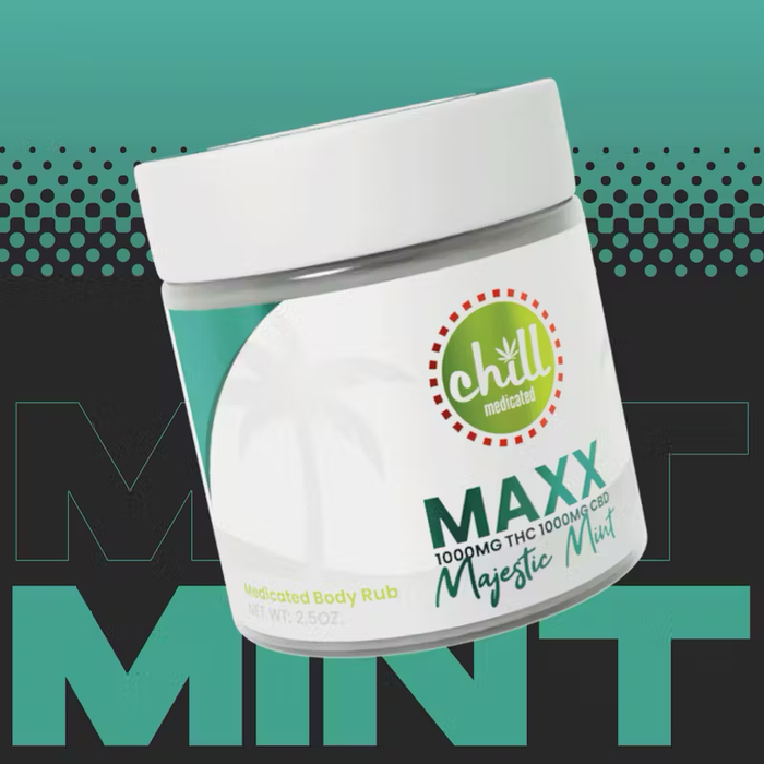 1000mg THC : 1000mg CBD | MAXX Majestic Mint Body Rub | REC|MJ