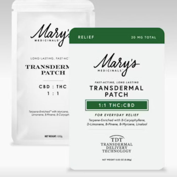 Relief | 10MG THC:10MG CBD Transdermal Patch|MJ